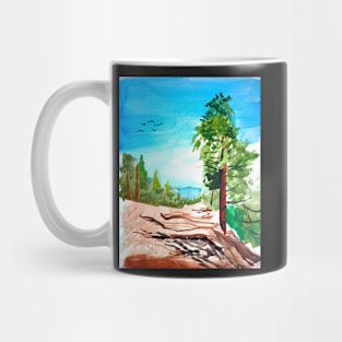 Original Watercolor of Colorado Mountains Mug